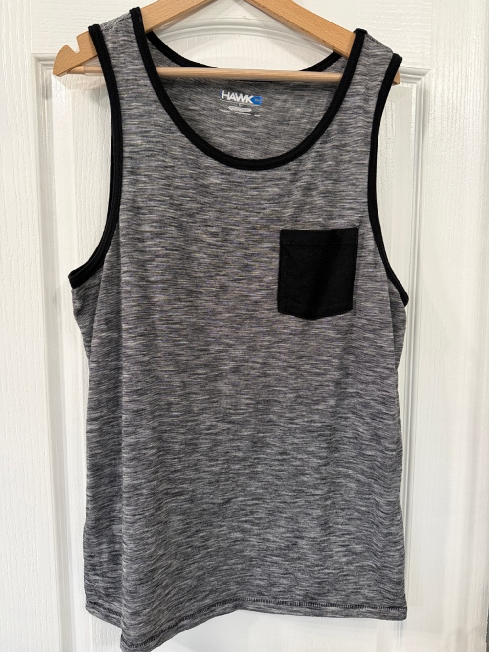 Tony Hawk Gray Striped Tee with Blue Logo